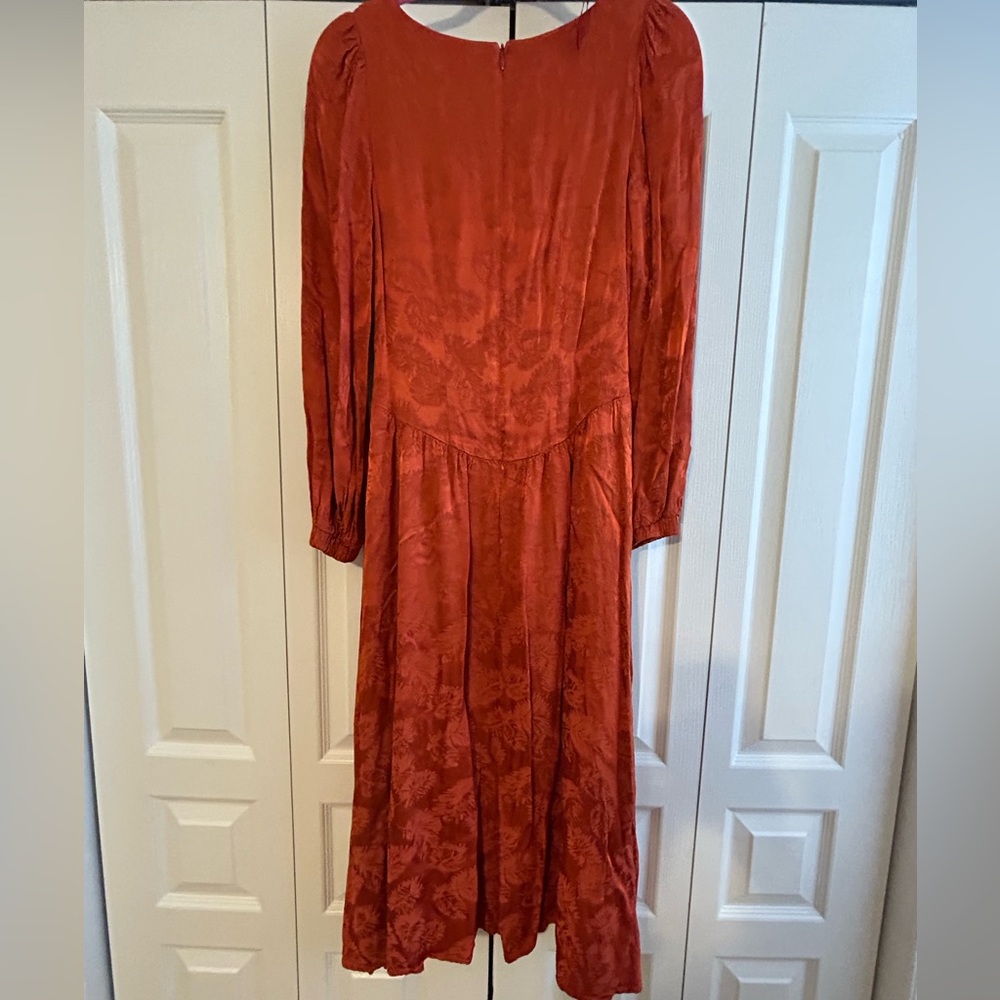 Orange Jacquard Midi Dress - Love, Whit by Whitney Port - Picture 10 of 16